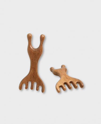 Peigne 2-en-1 en bois de santal